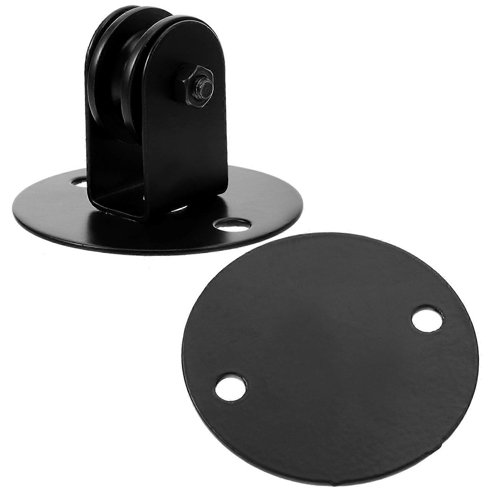 Fixture Pulley Wheel Ceiling Mount Pulley for Hanging Lamp Metal 3Sets