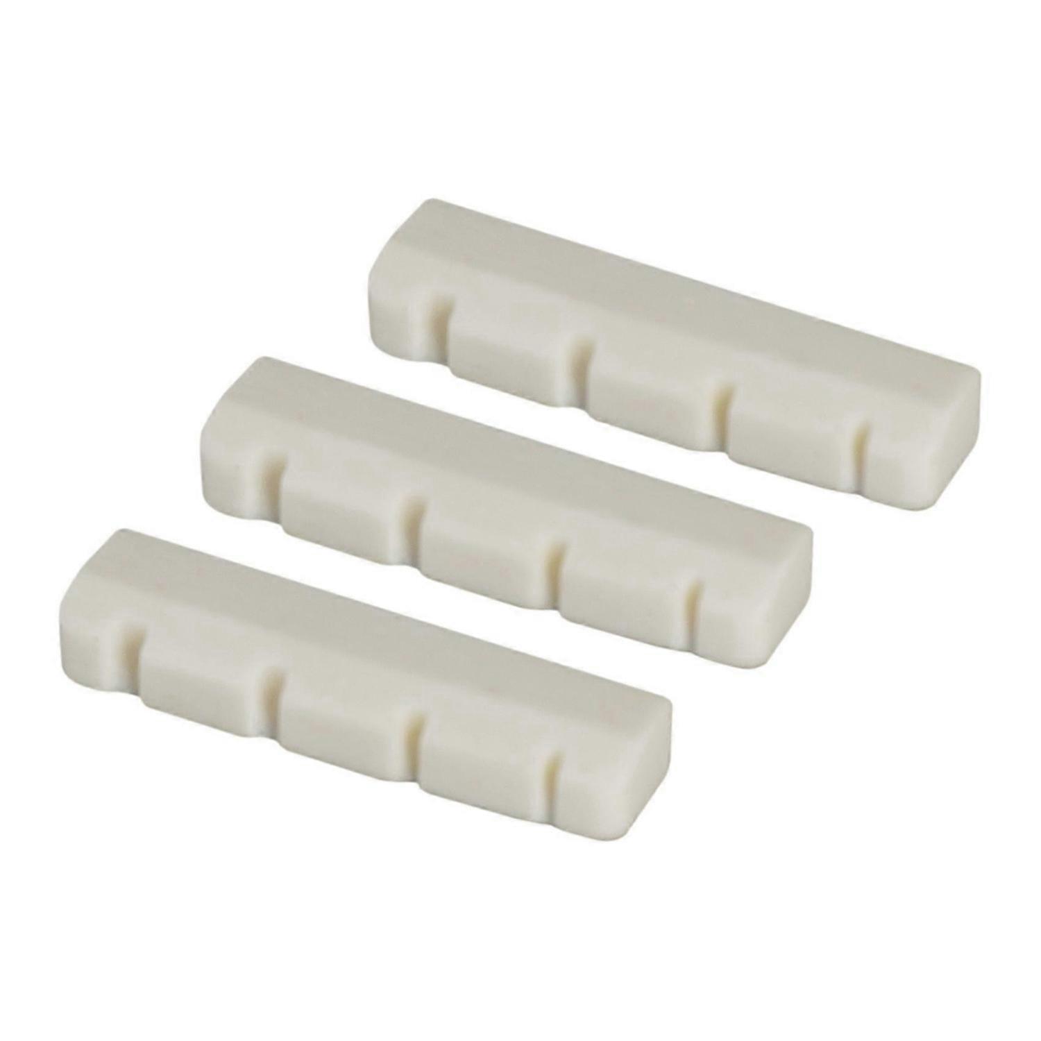 Bass Bone Bridge Saddle and Nut For 4 String Bass Guitar Pack of 3