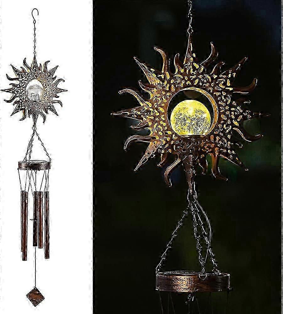 Solar Wind Chimes LED - Waterproof Outdoor Decoration for Garden Patio Yard with Hook