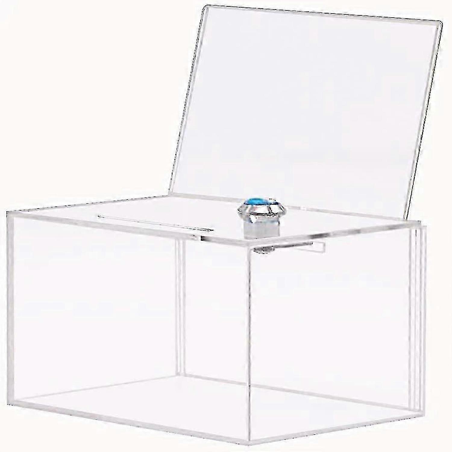 Acrylic Donation Box With Locked - Large Display Area