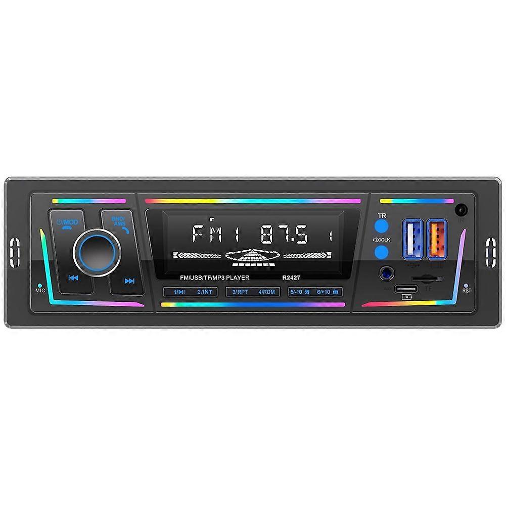 Car Radio Bluetooth RDS,Car Radio with Type C Charging Port, FM/AM Remote Control, 2USB, AUX, SD, M