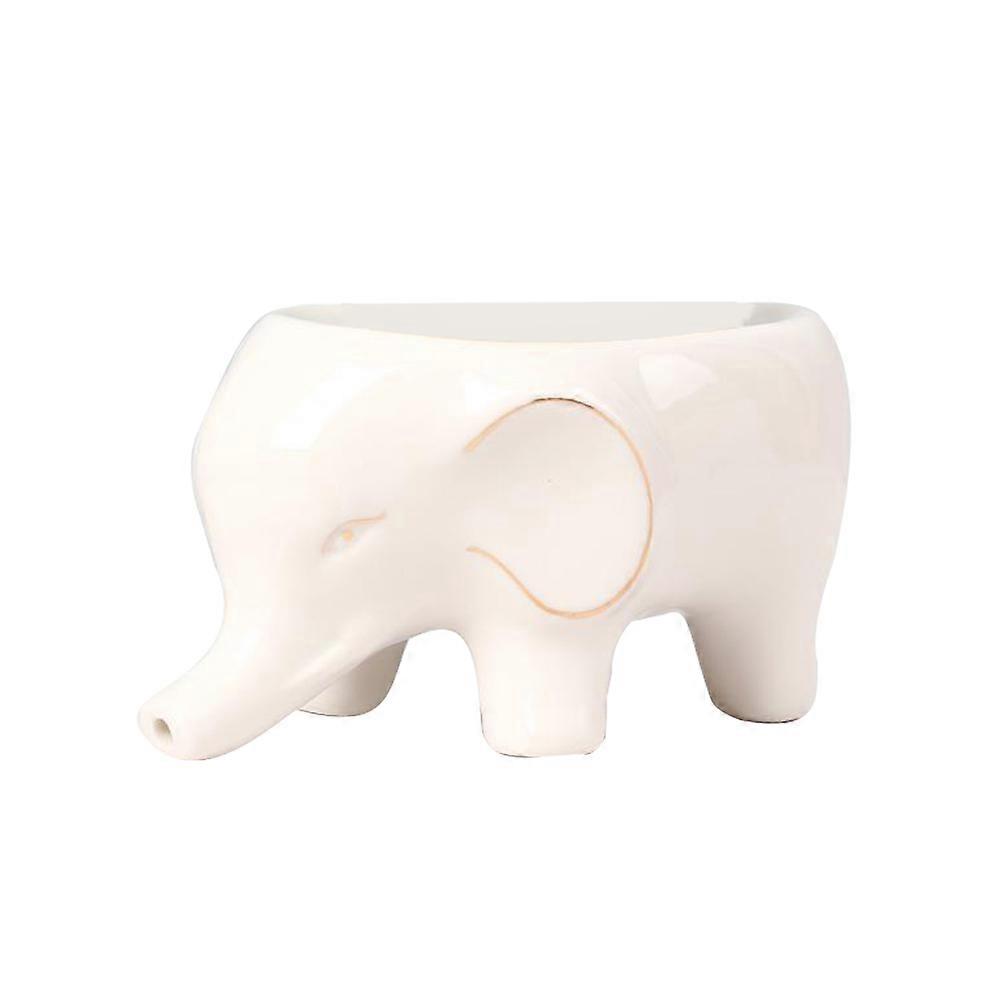 White Ceramic Soap Box for Soap Storage Rack 1Pcs Creative Elephant