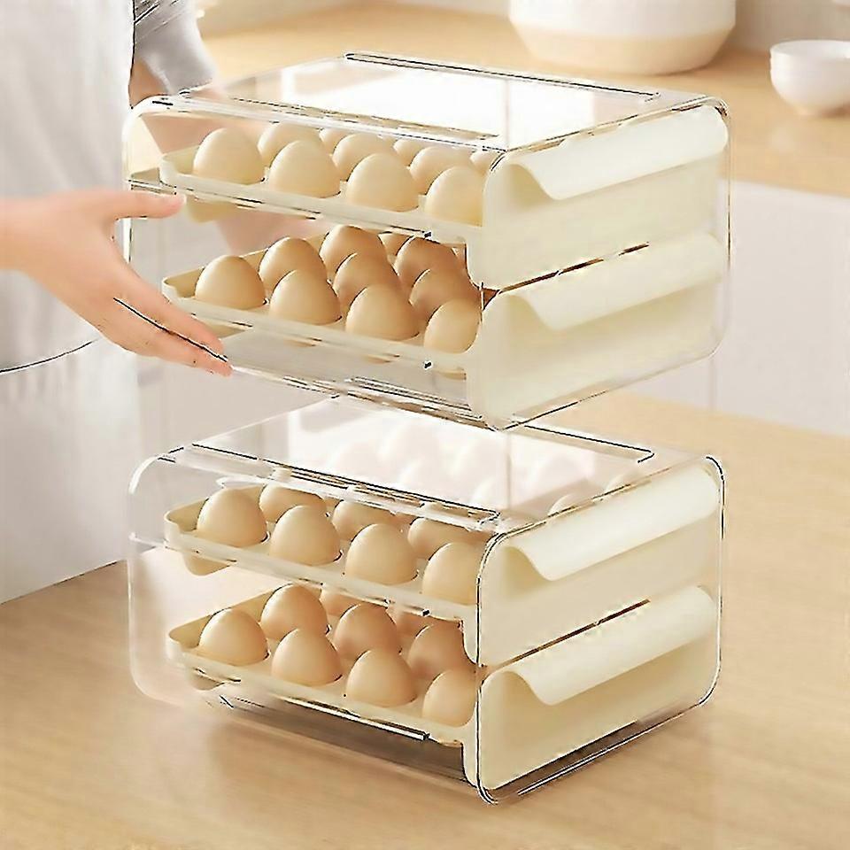 For Plastic Kitchen Refrigerator Container Organizer Egg