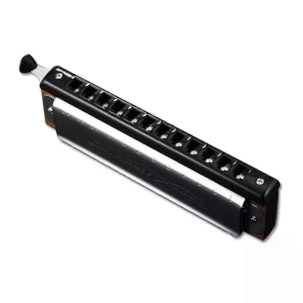 MoonEmbassy 12 Holes Chromatic Harmonica C Key 48 Tone 1248 Harp Woodwind Instruments