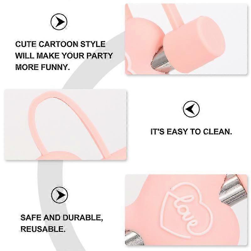 3pcs  Creative Silicone Straw Tips Cover Drinking Straw Plugs For Straw Use