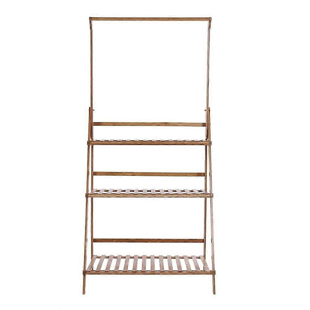 Multifunctional Multilayered Bamboo Storage Rack Potted Plant Household Office