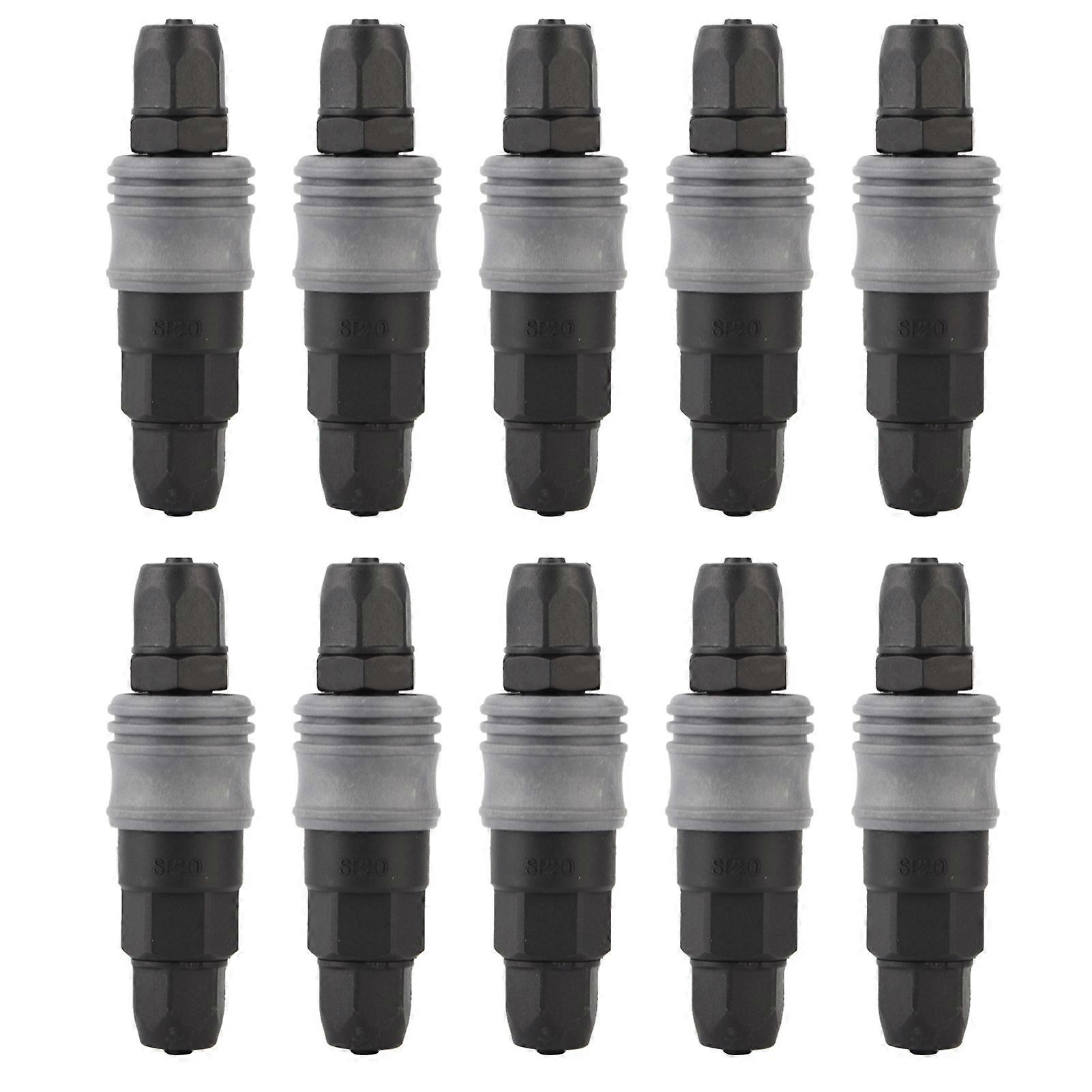 Lot de 10 connecteurs rapides en acier et plastique de type C, autobloquants, pour tuyaux en PU de 8/10/12 mm (8 mm (20))
