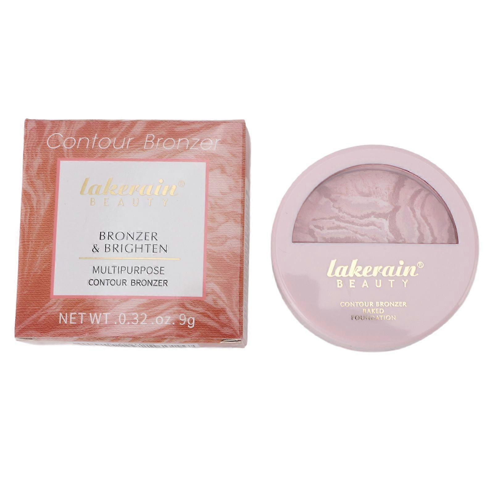 Bronze Setting Powder 9g Cosmetic Marbleized Coverage Moisturizing Bronzing Powder for Highlighting Contour Light Color