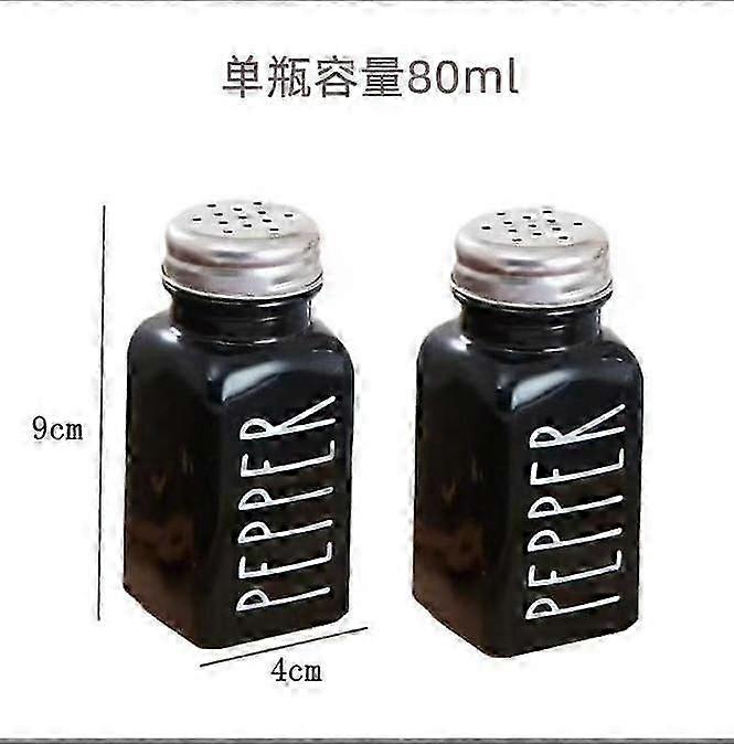 2-Piece Rectangle Salt and Pepper Grinder Set for Kitchen, BBQ, Camping, and Dining Table Use