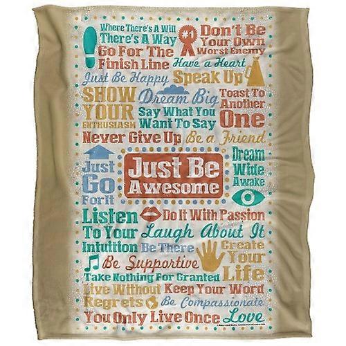 Retrorocket Studio Just Be Awesome Silky Supersoft Blanket