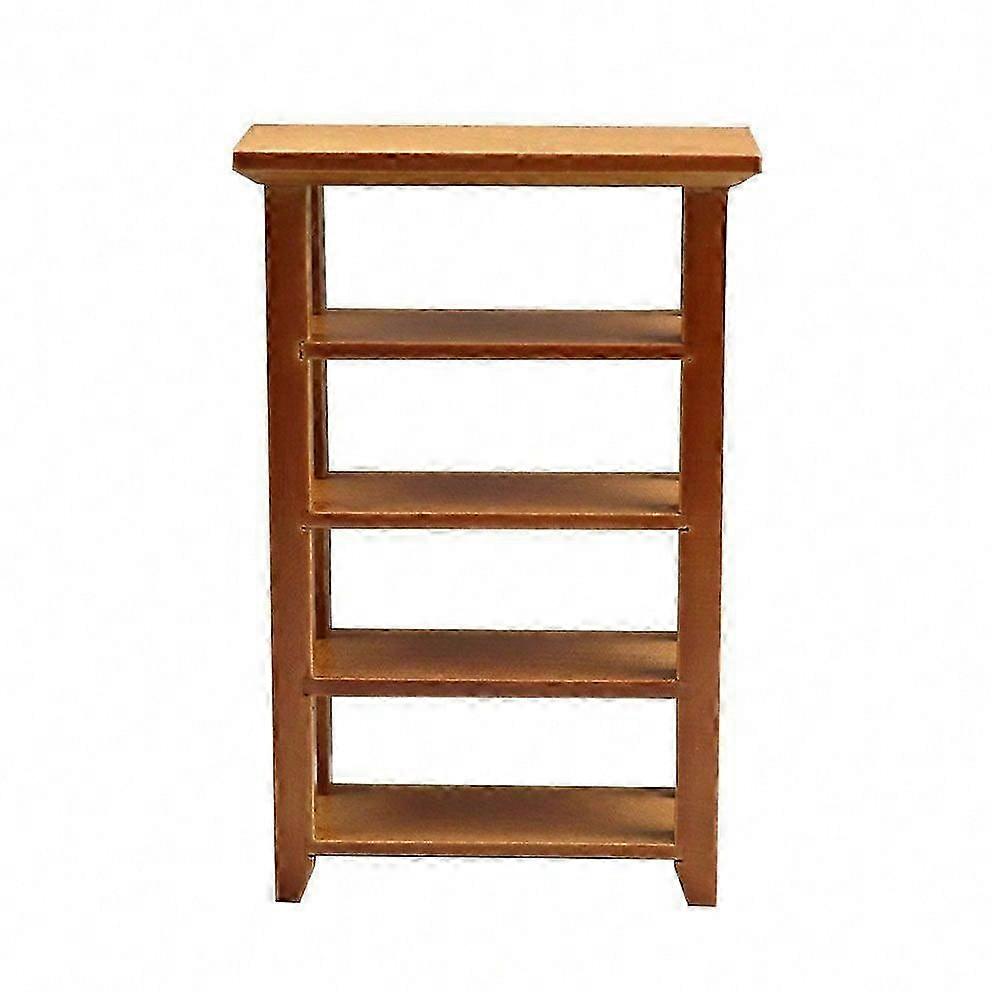 Mini Wooden Bookcase Simulation Book Shelf Mini House Furnishing Supply
