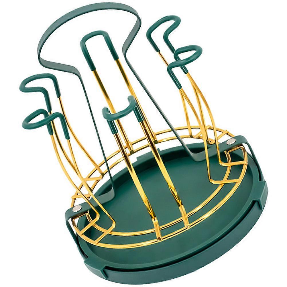 Dark Green Anti Holder for Holding Cups Kitchen Accessory Rack