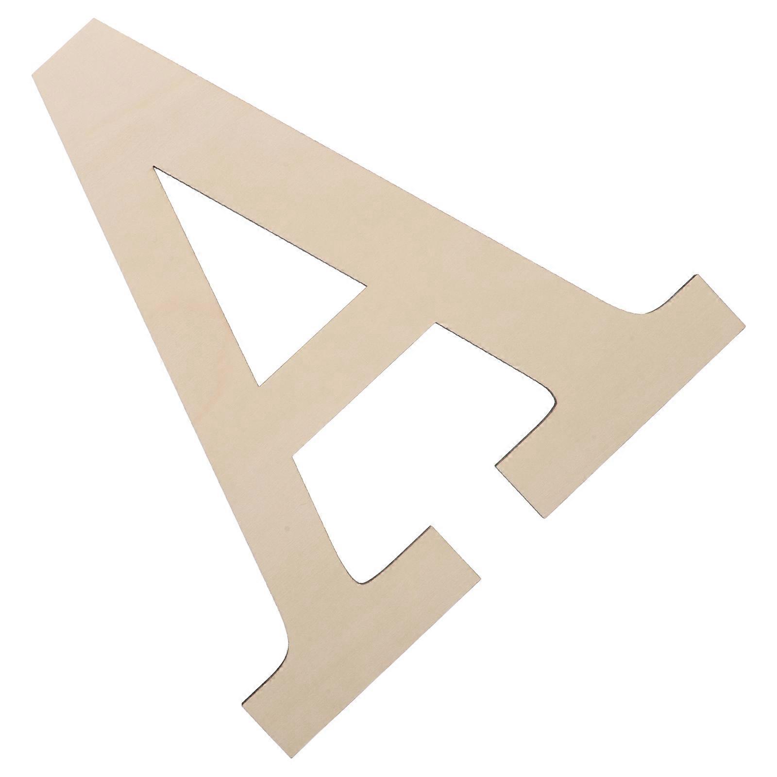 Letter A Wooden Decoration for Party Use 5Pcs Unfinished Blank Letters