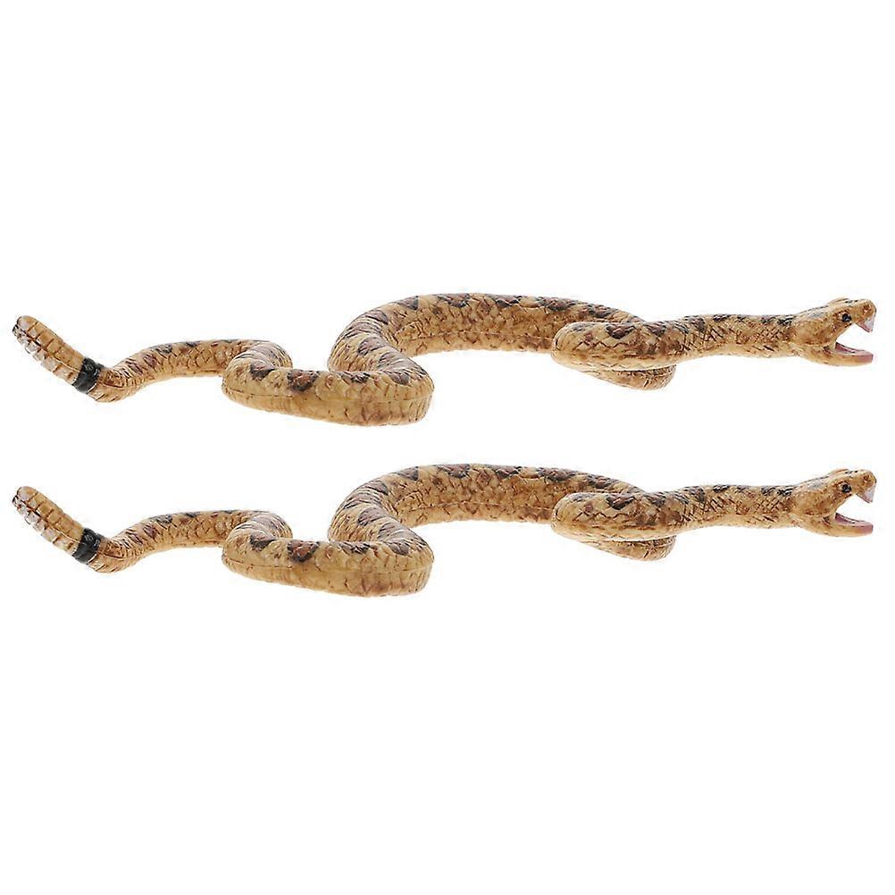 Snake Decoration Realistic Snake Statue for Decor 4Pcs Light Brown Plastic