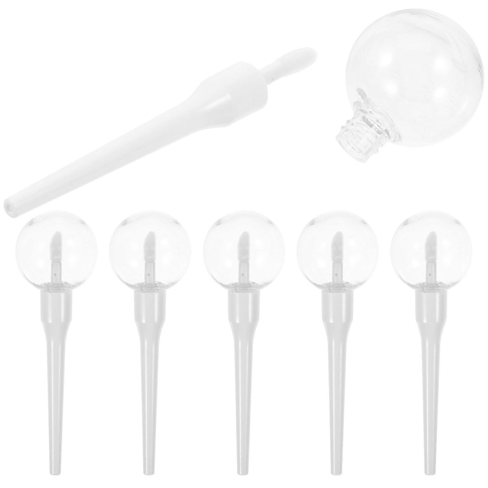 White Lollipop Lip Gloss Tube Refillable Lip Gloss Containers 6Pcs for Storage