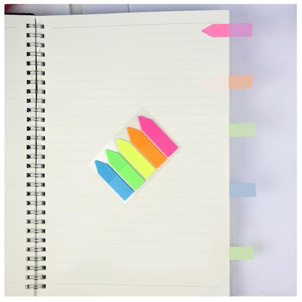 Memo Notes Arrow Bookmarking Stickers For Reading 4.5X1.2Cm Assorted Color Marking Pages 20Pcs
