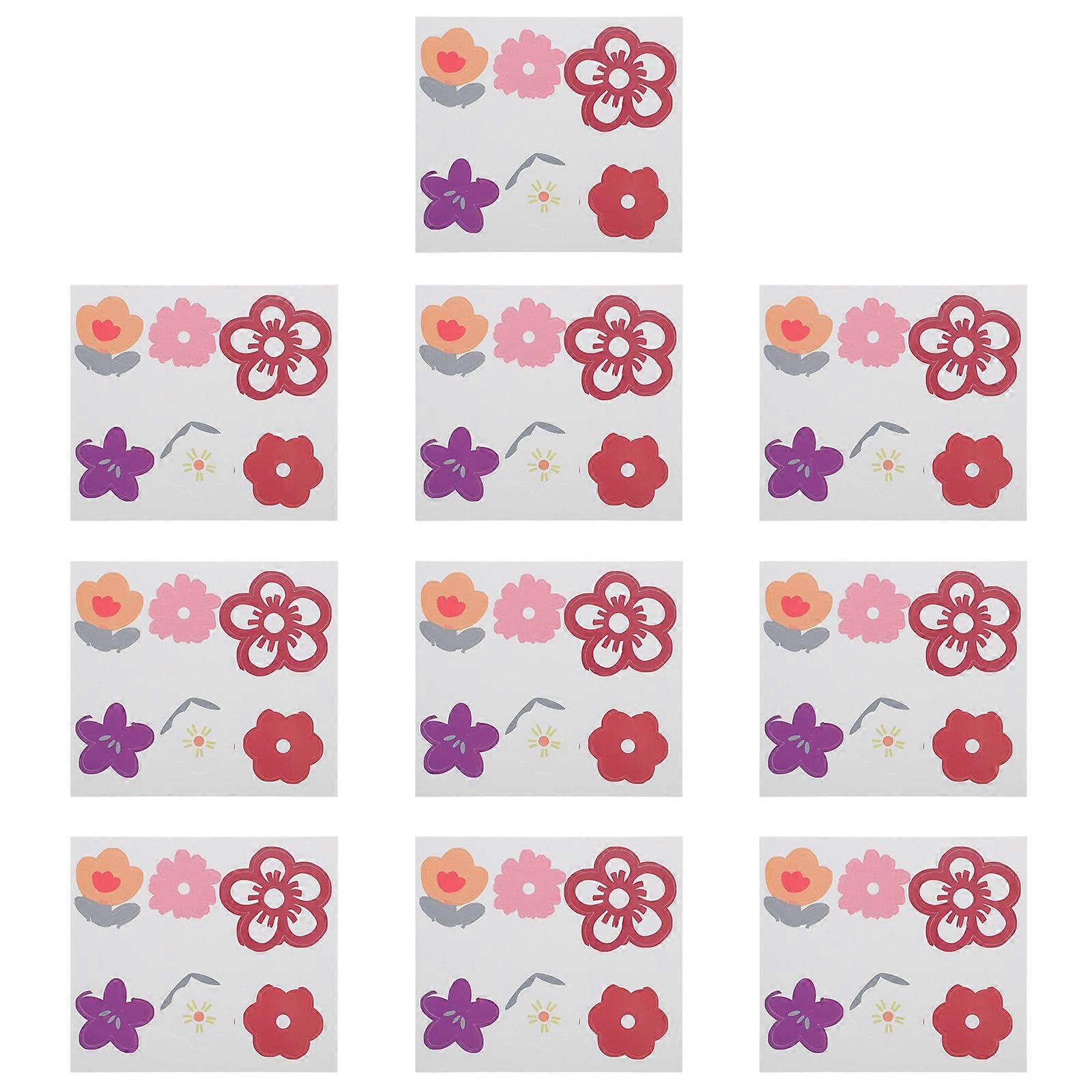Flower Cupcake Toppers Assorted Color Cake Picks for Decoration 60Pcs