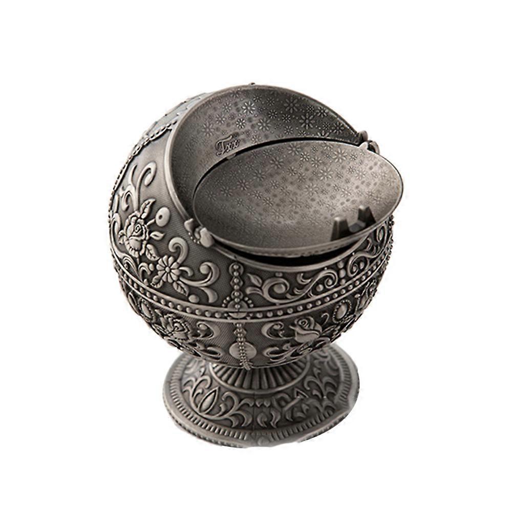 Ashtray Vintage Metal Ashtray for Holding Ash 3Pcs with Windproof Rotatable Lid