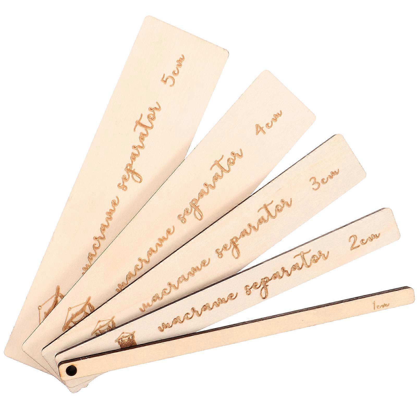 20 Pcs Household Knitting Rulers For Craft Making Ideal For Knitting Tools Beige Wooden Measuring Instruments