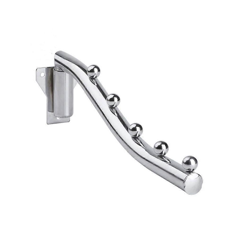 Metal Clothes Hangers 5 Beads Rotatable Hook for Clothes Use 3Pcs
