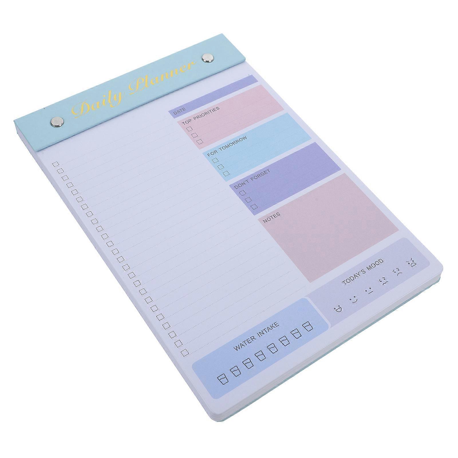 Blue Office Planner Book Portable Planner Notepad for Writing Use 3Pcs