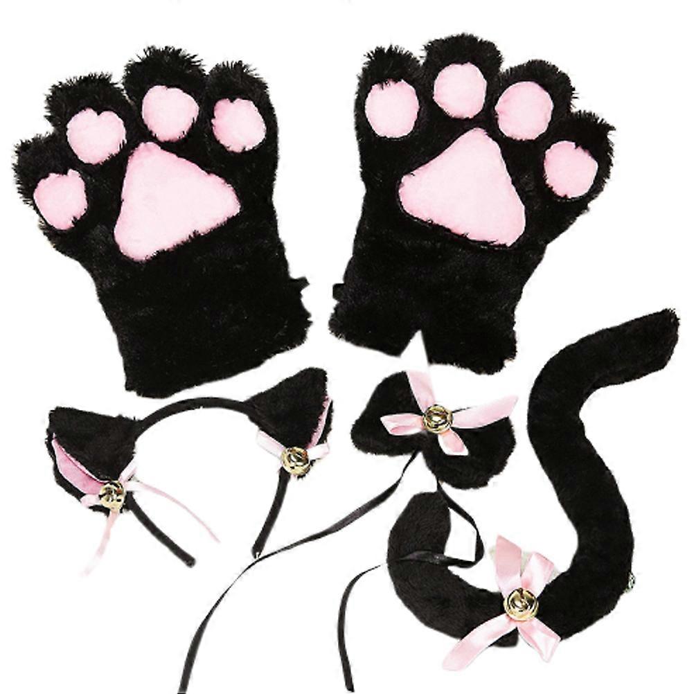 Cat Cosplay Costume 15Pcs Set for Party Including Ears Gloves Collar and Paws