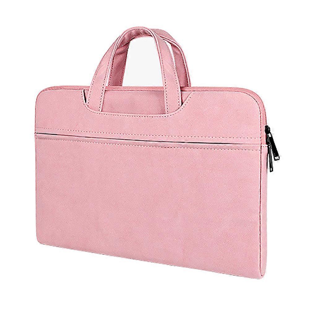 Laptop Carrying Bag Rectangular Design Simple Pink 26X36Cm Dustproof For Businessmen Students 1Pcs