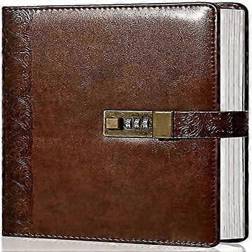 Lockable Refillable Journal for Adults 6 Ring Binder Notebook 7 x 9 Inch