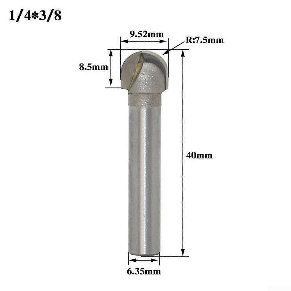1/2" 1/4" Shank 2 Flute Round Bottom Router Bits Milling Cutter For Woodwork