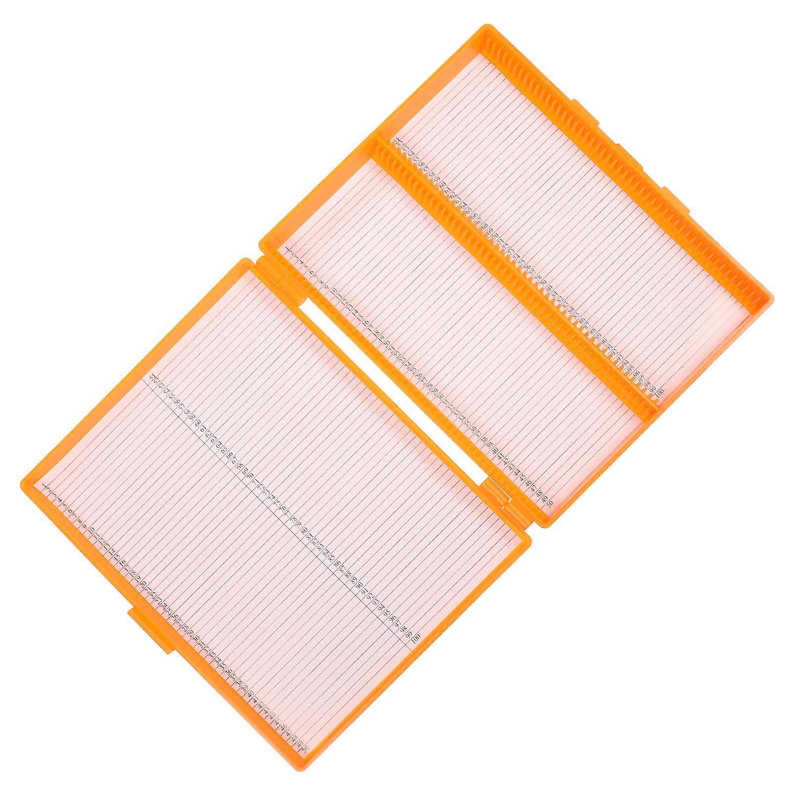 Plastic Microscope Slide Boxes for Slide Storage 2Pcs Laboratory Case
