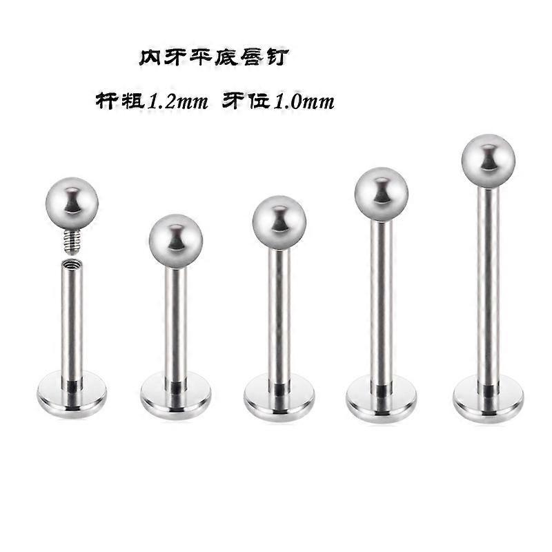 Stainless steel internal thread lip studs ear studs ear bone studs nose studs tongue studs basic e-commerce piercing jewelry 1