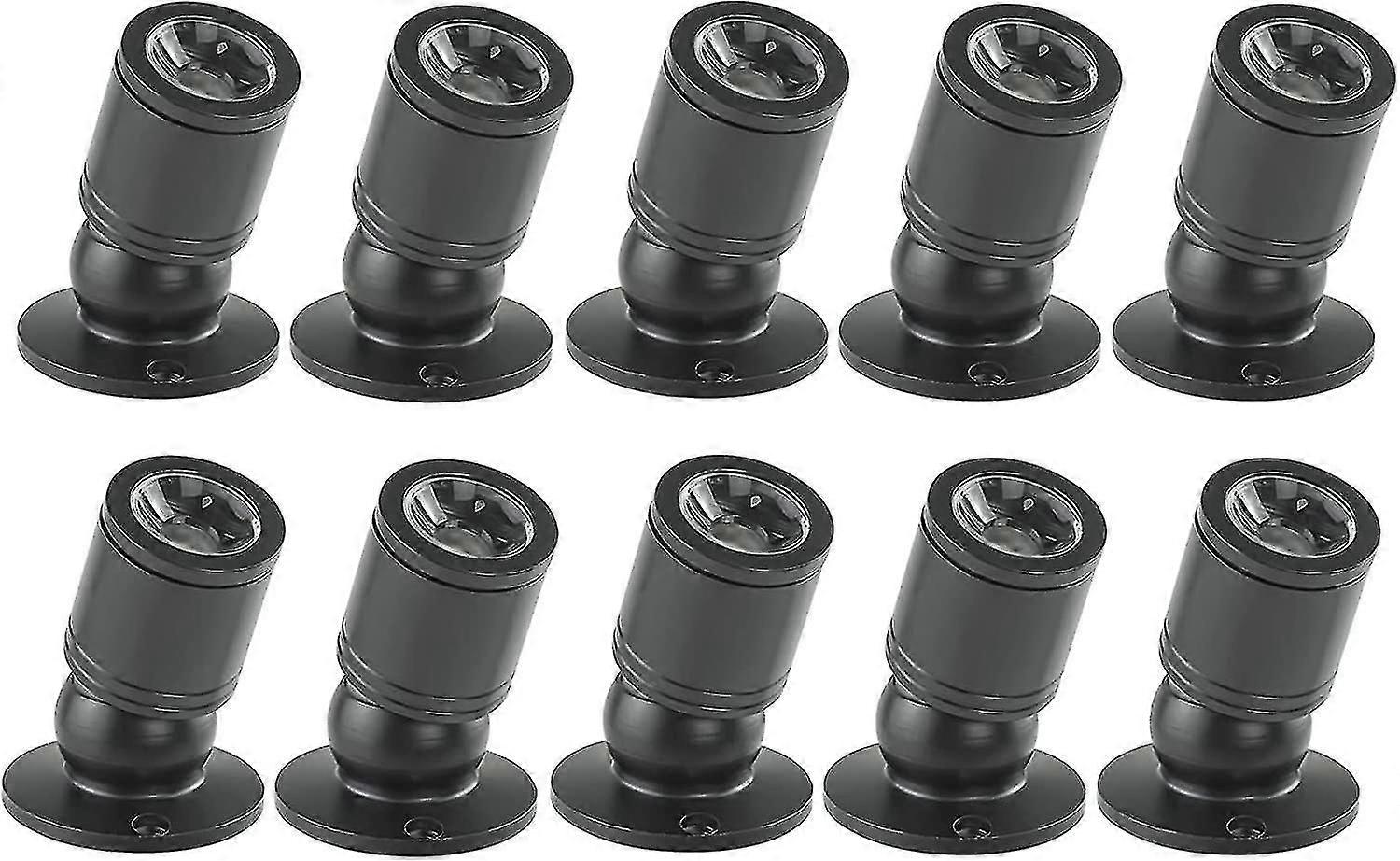 مصغرة أدى النازل 1W راحة السقف بقعة ضوء مع سائق 100-265v AC 10pcs [فئة الطاقة A +] (أسود، ضوء دافئ)