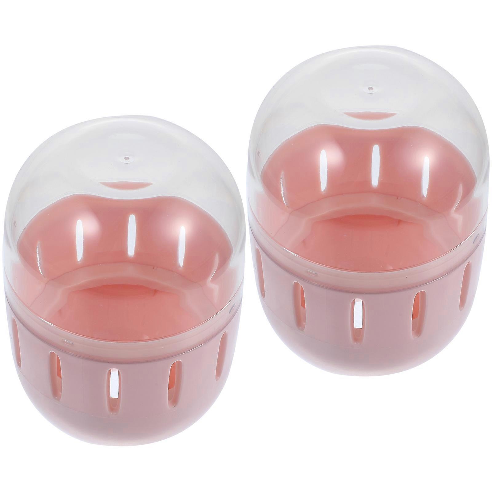 Powder Puff Organizer Mini Cosmetic Egg Storage Box for Storage Use 2Pcs