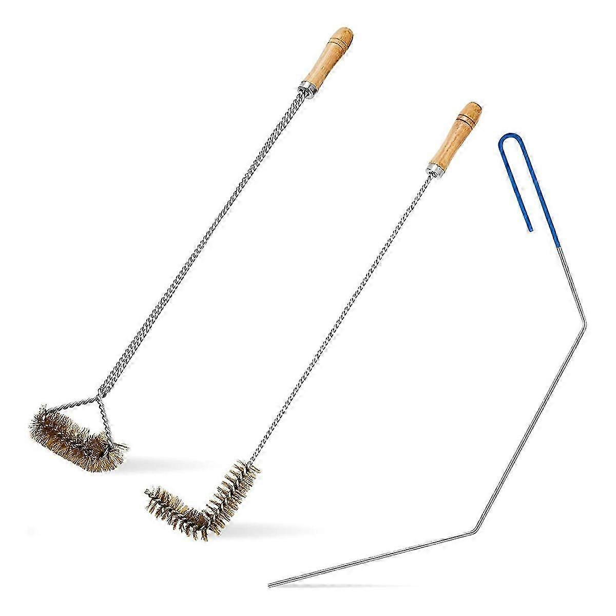 Lot de 3 outils de nettoyage pour friteuse, outils de nettoyage pour friteuse en acier inoxydable, brosse pour panier de friteuse, brosse pour friteuse à air