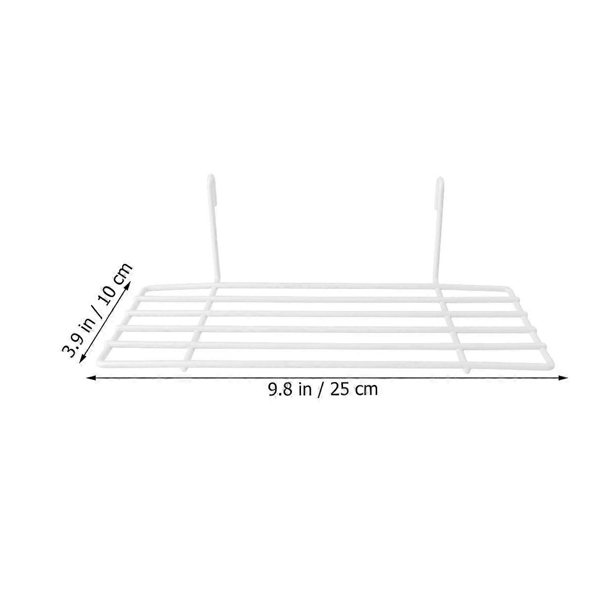 Large Bird Perch Grid Iron Frame Shelf for Storage 4Pcs White