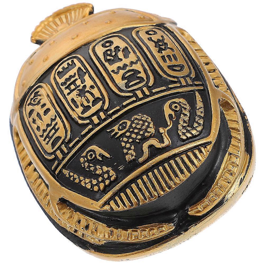 Egyptian Scarab Sculpture Resin Beetle Ornament with 4Pcs Quantity