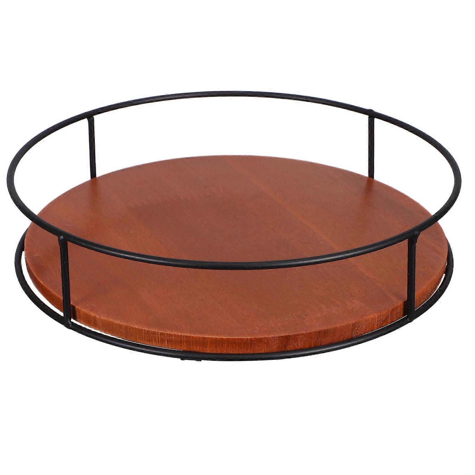 Condiment Storage Rack Turntable Organizer for Kitchen 2Pcs Black