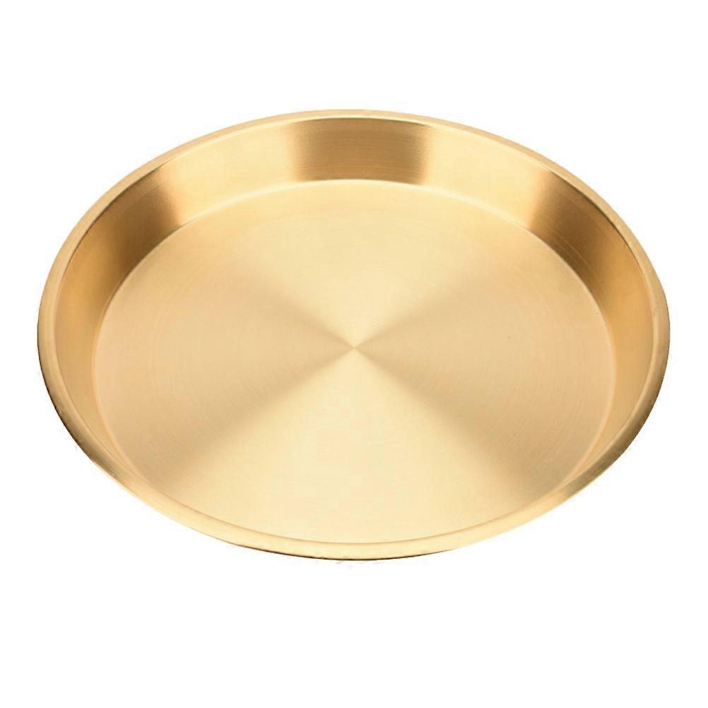 Kitchen Use Copper Tray Fruit Serving Tray 3Pcs Golden Set