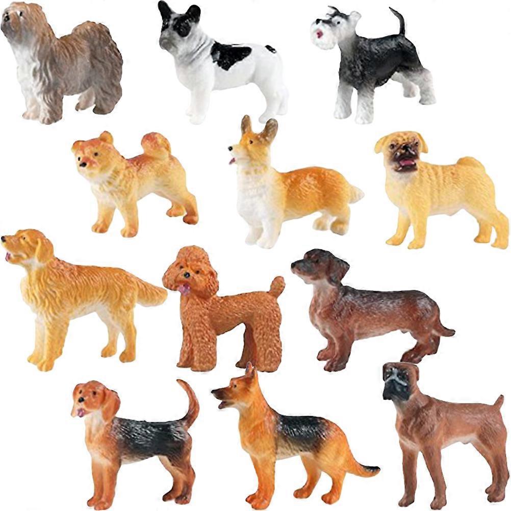 60Pcs Mini Dog Figurines Realistic Appearance Cognitive Dog Models for Child Playtime Imagination Stimulation Classroom Use Assorted Color