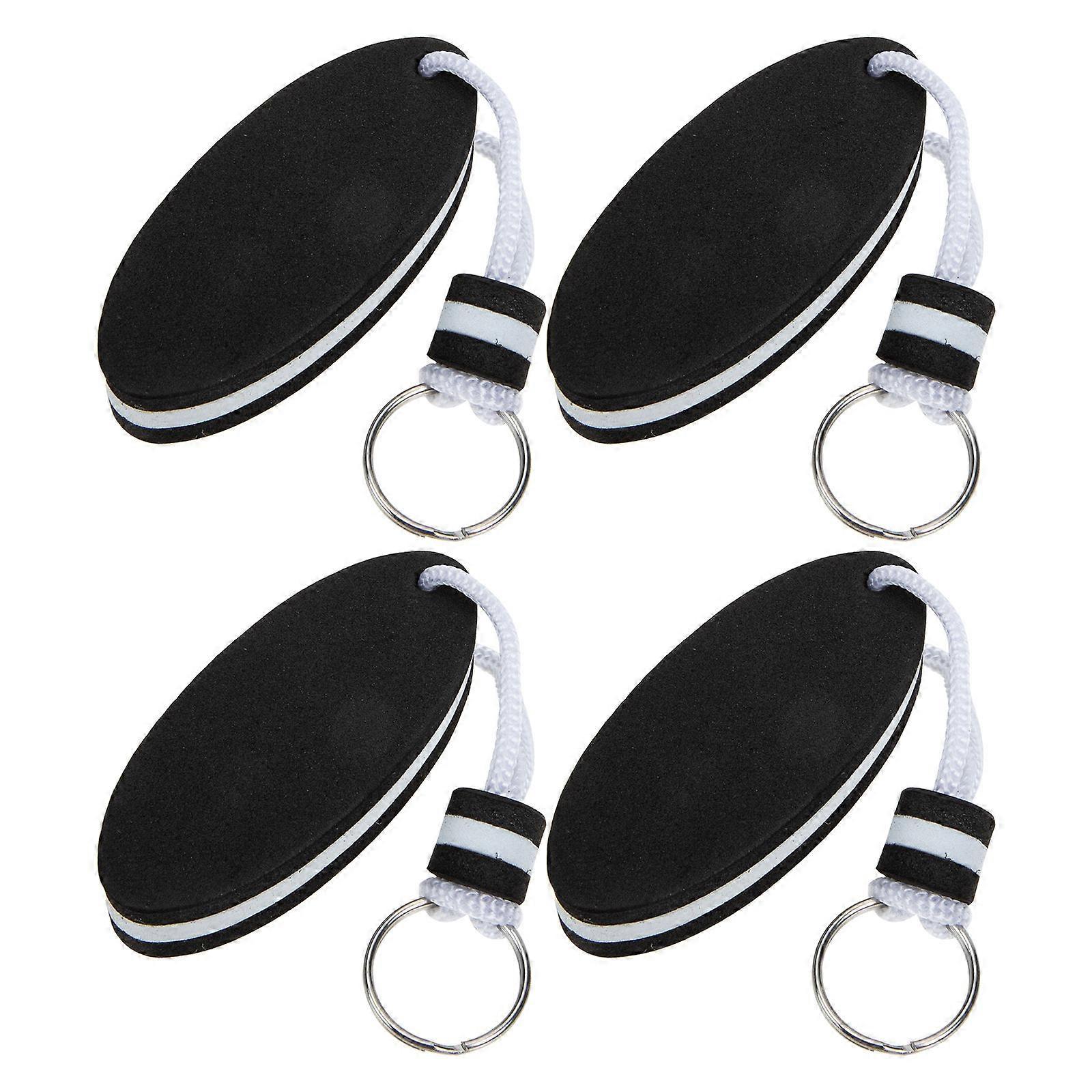 Surfboard Pendant Keychain Floating Key Chain for Boating 16Pcs Black