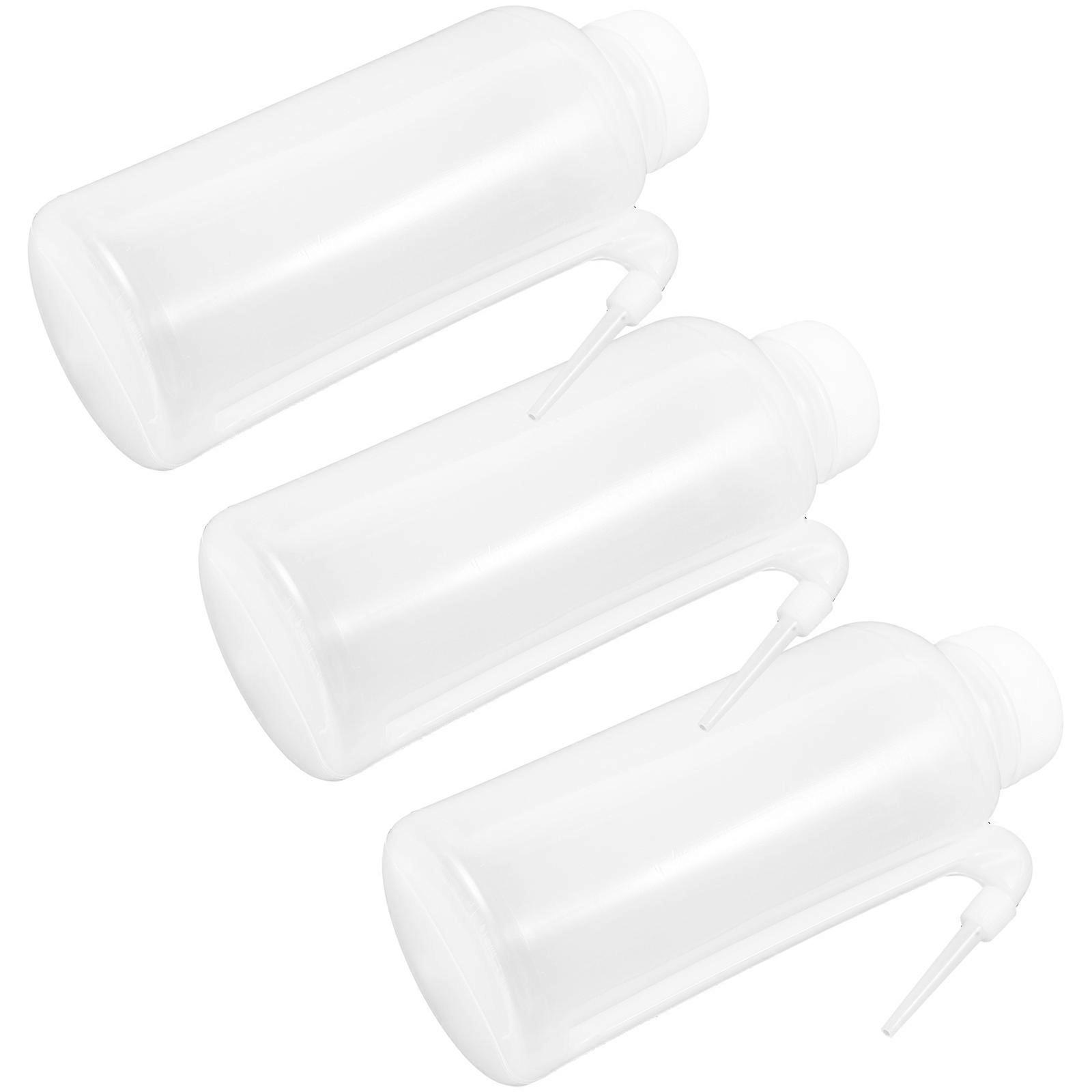 Empty Washing Bottles for Personal Care Plastic Bottles White Pe Material Eyelash Washing Function 3Pcs