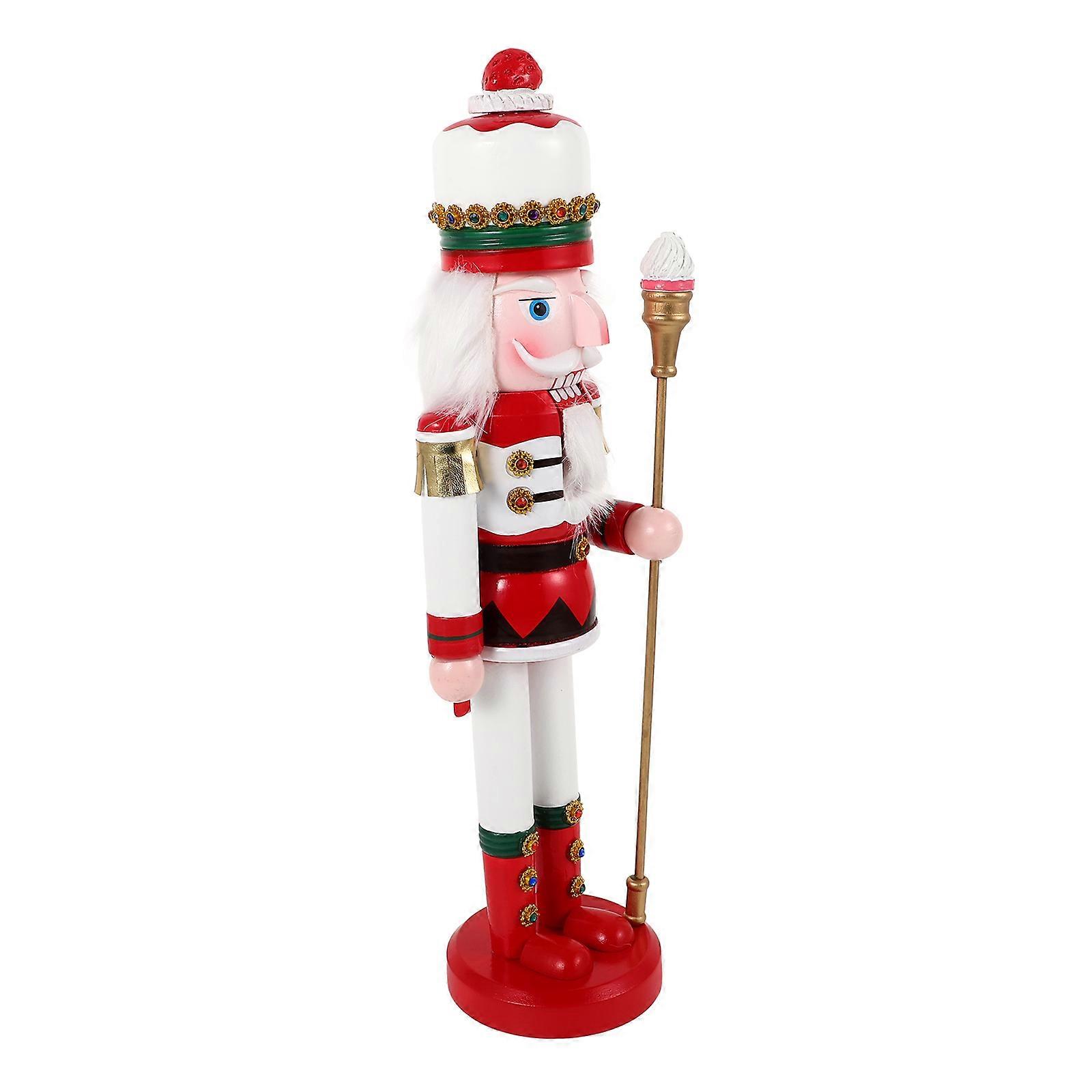 Christmas Nutcracker Ornament Wood Nutcracker Decor for Decoration 3Pcs Multi