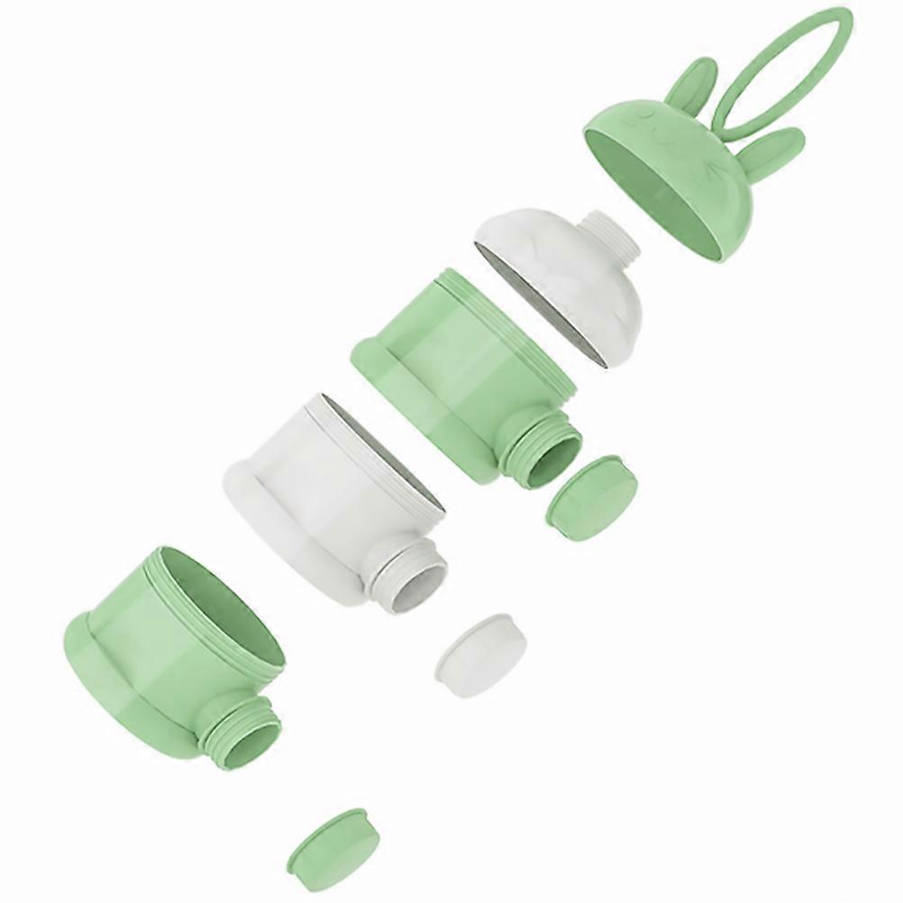 Milk Powder Storage Container Portable Box with Dispenser Green