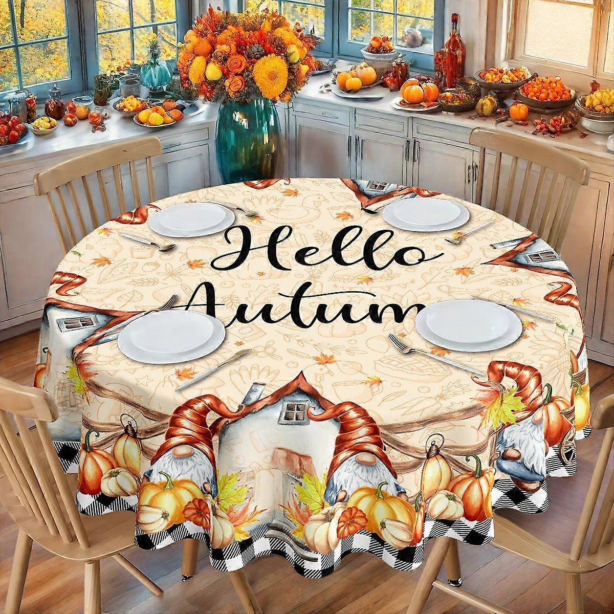 Autumn Thanksgiving waterproof tablecloth holiday autumn harvest special printing decoration Thanksgiving tablecloth 577 rectangular tablecloth