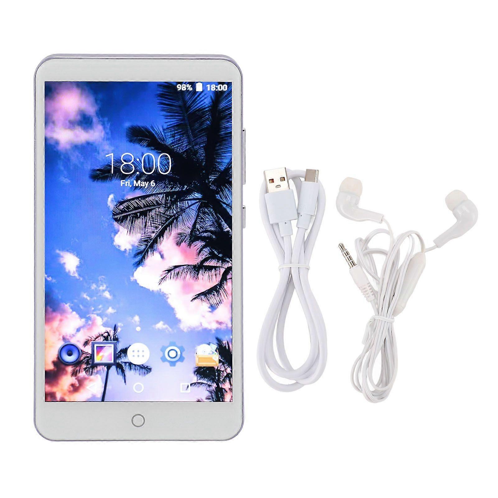 MP4 Player 5in HD Noise Reduction 16GB ROM 256GB Memory Card Bluetooth 5.0 WiFi 2200mAh Music Player with Camera FM Radio