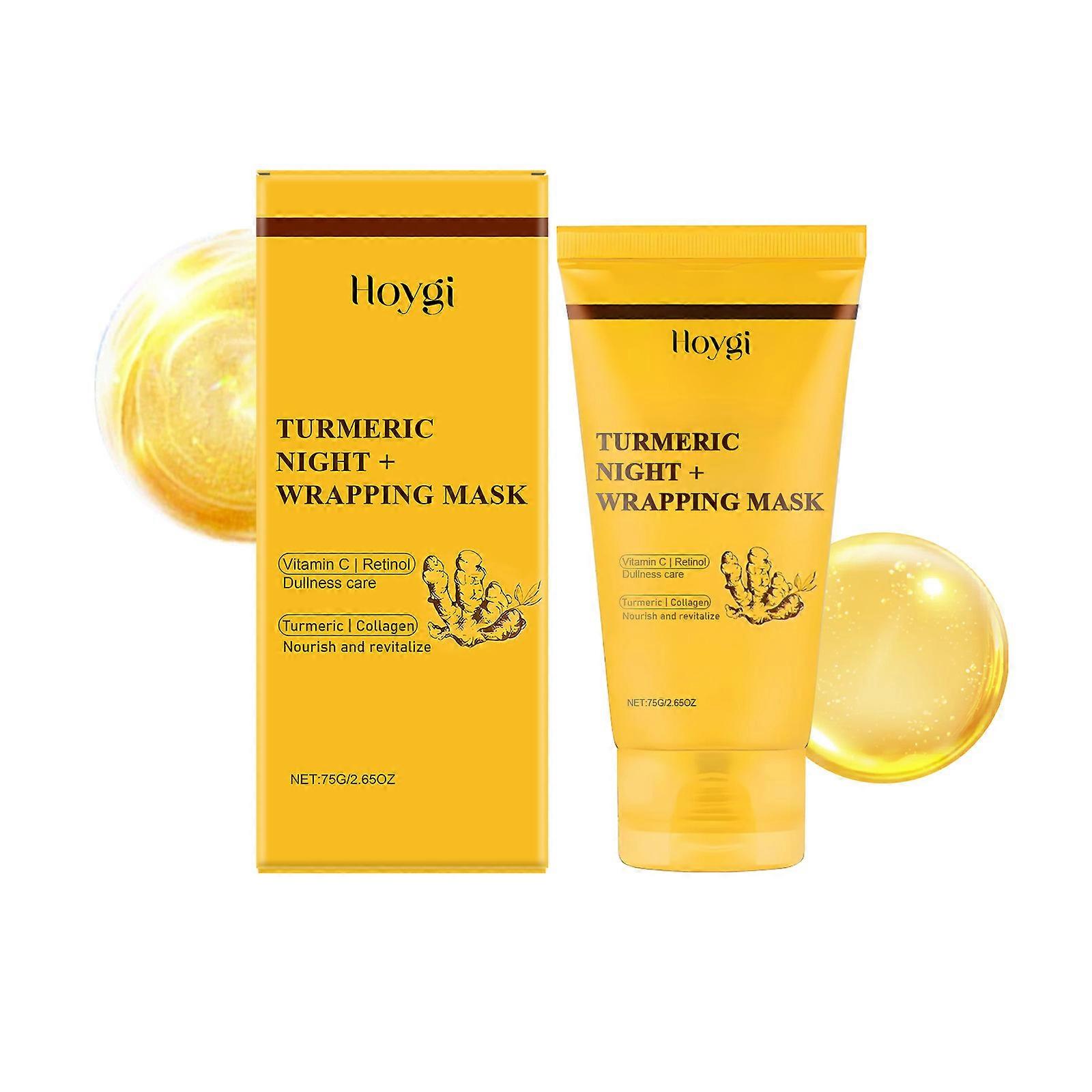 Hoygi Turmeric Collagen Tearing Mask, Gentle Nourishing Moisturizing Hydrating Care Firming Skin Mask