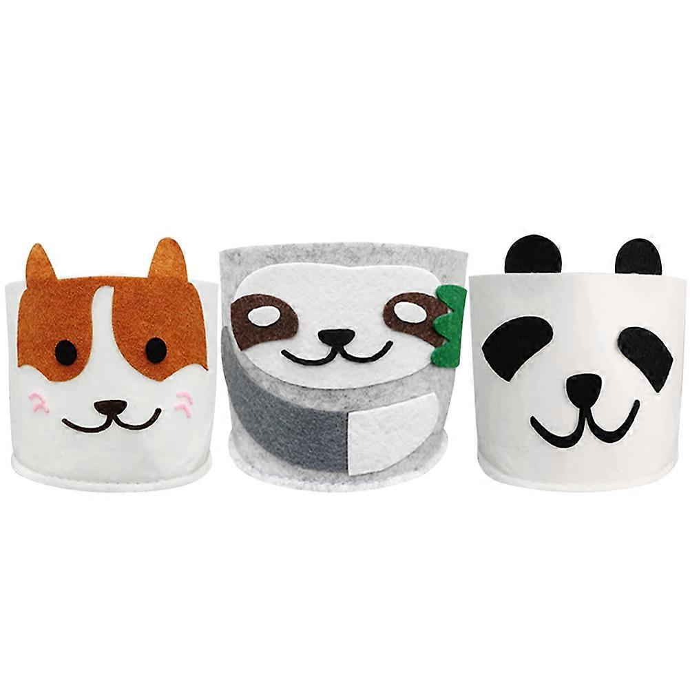 Assorted Color Felt Small Potted Plants Covers for Multi-Purpose Use 15Pcs