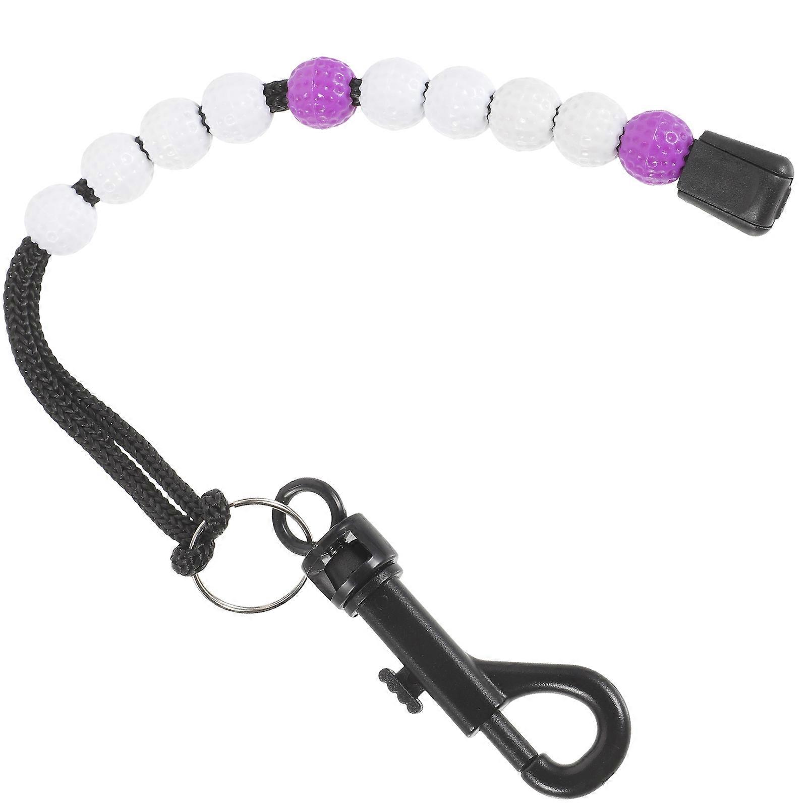 Golf Score Counter Scoring Beads for Golfing 5Pcs Durable White Chain