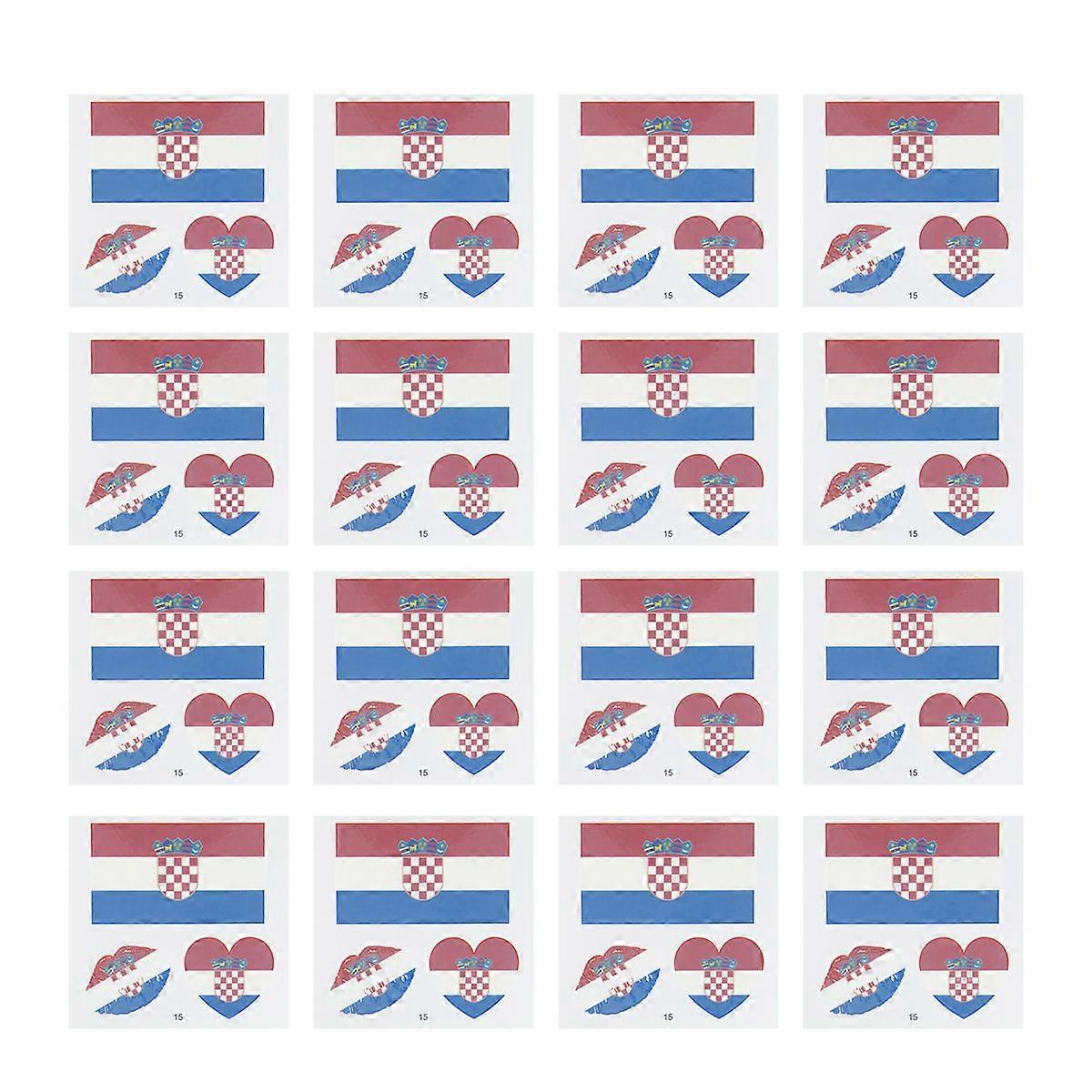 Waterproof National Flag Stickers for Kids Use 75 Sheets Temporary
