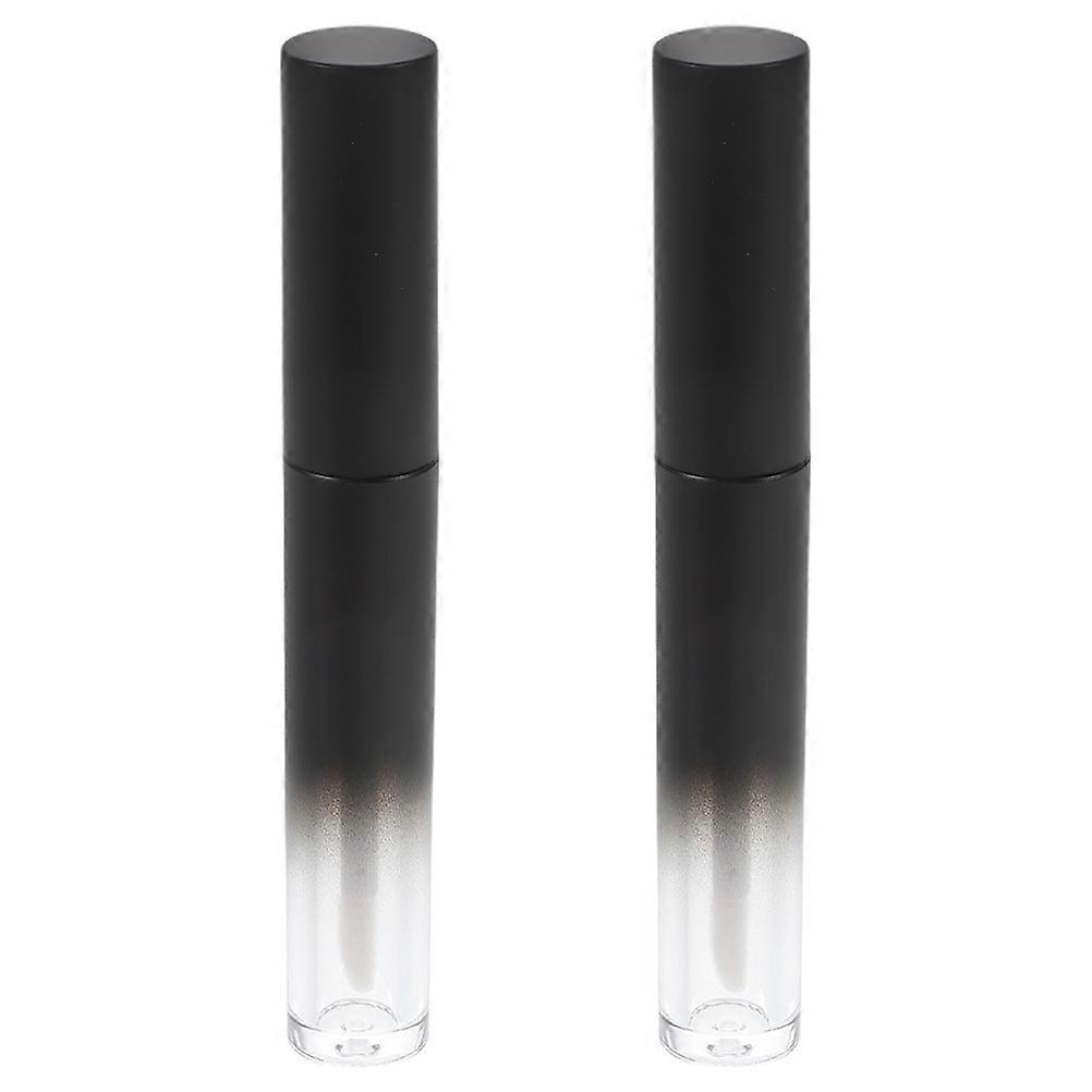 Lip Gloss Maker Round Lip Tubes for DIY 2Pcs Black Empty Containers